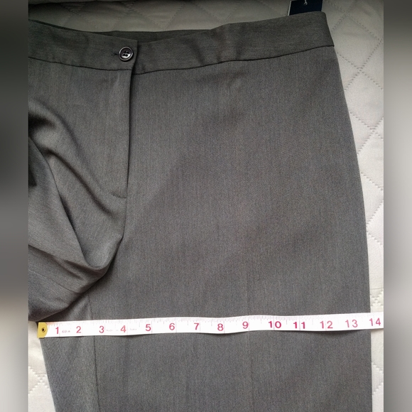 Anne Klein Dress Trouser High Rise Stretch Grey Size 14 - Picture 8 of 10